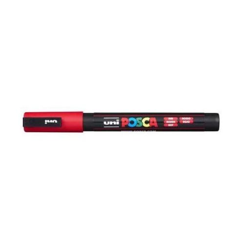 Dekormarker, 0,9-1,3 mm, UNI  Posca PC-3M , piros