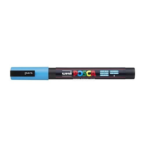 Dekormarker, 0,9-1,3 mm, UNI  Posca PC-3M , világoskék