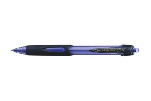 Golyóstoll, 0,4 mm, nyomógombos, UNI  SN-220 Powertank , kék