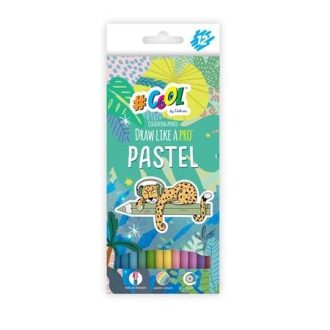   Színes ceruza készlet, kerek, COOL BY VICTORIA Pastel, 12 pasztell szín