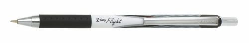 Golyóstoll, 0,34 mm, nyomógombos, ZEBRA  Z-Grip Flight , fekete