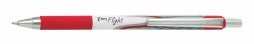 Golyóstoll, 0,34 mm, nyomógombos, ZEBRA  Z-Grip Flight , piros