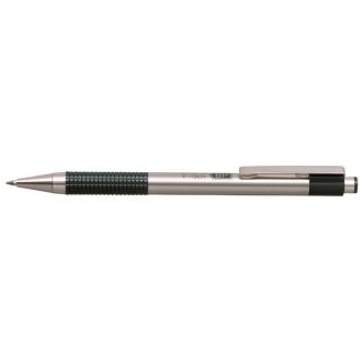   Golyóstoll, 0,24 mm, nyomógombos, rozsdamentes acél, zöld tolltest, ZEBRA  F-301 , kék