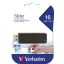 Pendrive, 16GB, USB 2.0, VERBATIM Slider, fekete