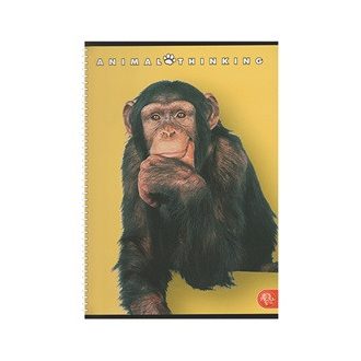 Spirálfüzet, A4, kockás, 120 lap, PIGNA, Animal Thinking