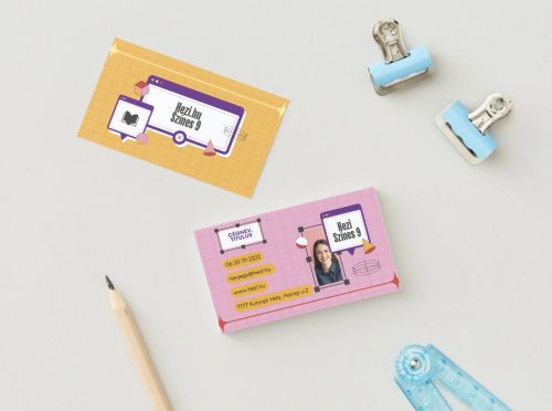 Névjegykártya Színes 9 - 120 db