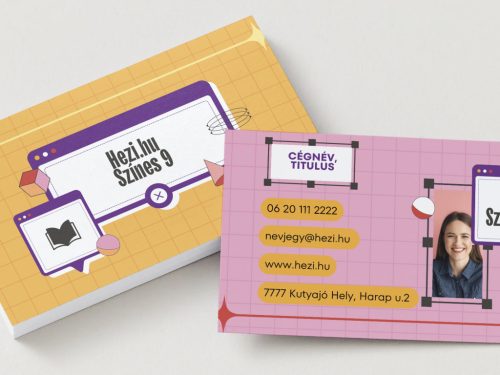 Névjegykártya Színes 9 - 120 db